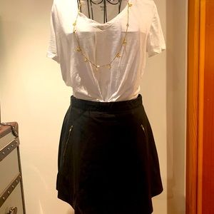 Vegan leather skater skirt